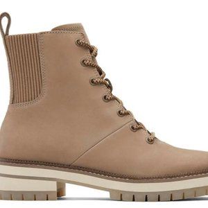 Toms Womens Frankie Nubuck Lug Sole Combat & Lace-up Boots